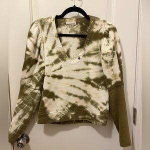 Ulla Johnson Olive Tie-Dye Sweatshirt